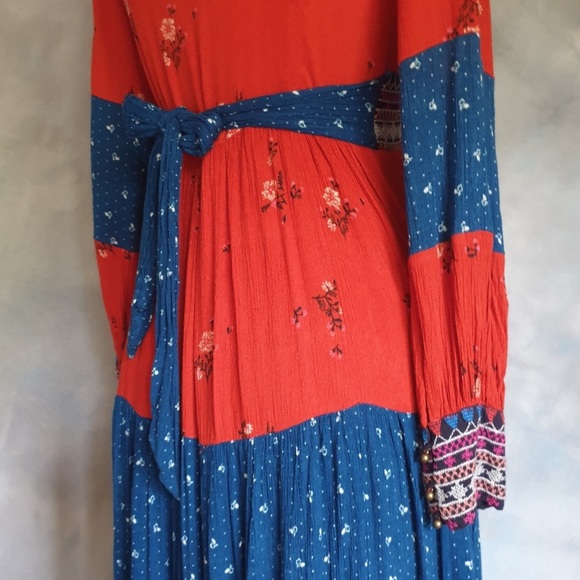 Free People x Revolve Starlight Printed Maxi Dress Rare Seen On Tori Spelling - Picture 8 of 13